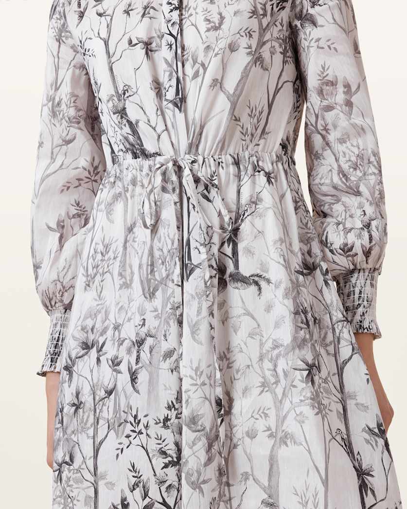 Skylar Long Sleeve Maxi Dress RISE ECRU WHITE | ALLSAINTS